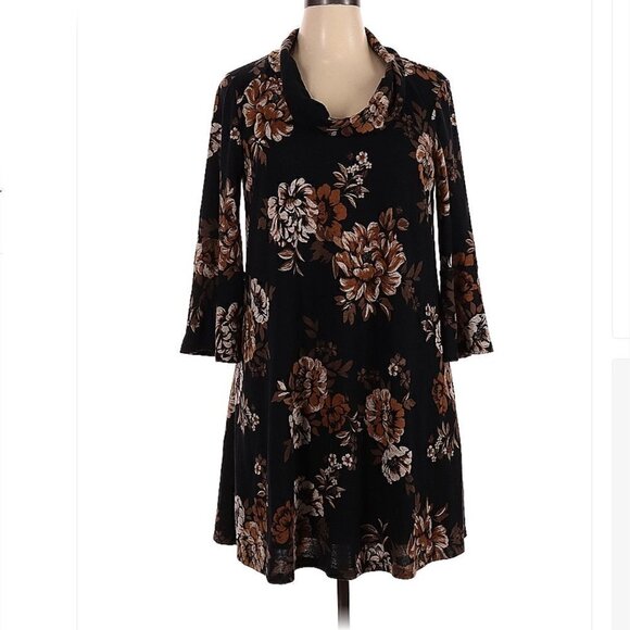 𝅺JESSICA Howard Long Sleeve Floral Casual Dress Size XL - Picture 1 of 3